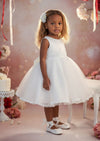 Violet Dress & Cape Set in White