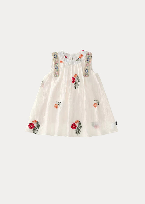 Whimsey Embroidered Textured Dress