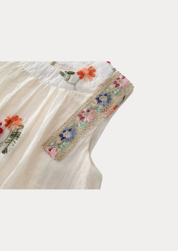 Whimsey Embroidered Textured Dress