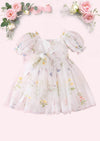 Enchanted Floral Party Dress in White
