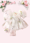 Enchanted Floral Baby Girl Romper in White