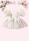 Enchanted Floral Baby Girl Romper in White