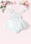 Whimsy Sequin Party Dress in White