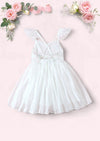 Whimsy Sequin Party Dress in White