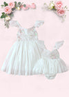 Whimsy Sequin Party Dress in White