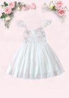 Whimsy Sequin Party Dress in White
