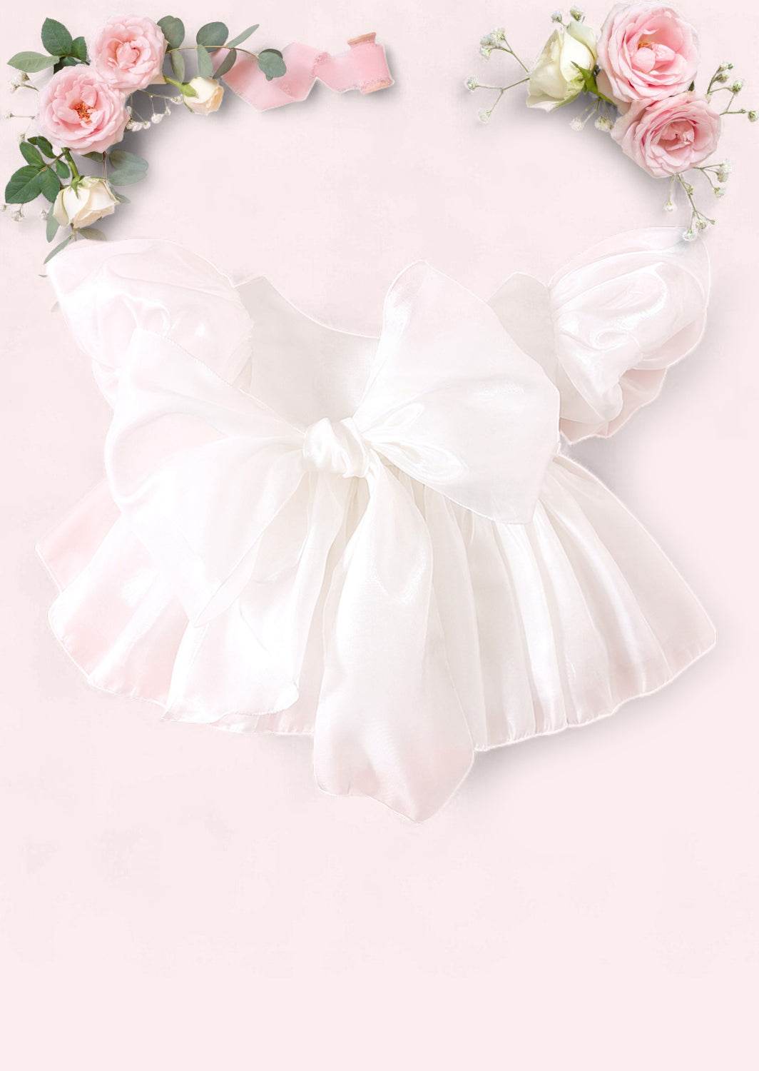 Mirabelle Puff Sleeve Baby Romper in White
