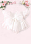 Mirabelle Puff Sleeve Baby Romper in White