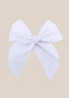 White Linen Fable Bow