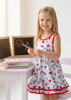 White Candy Hearts Lollipop Twirl Dress