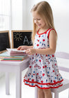 White Candy Hearts Lollipop Twirl Dress