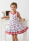 White Candy Hearts Lollipop Twirl Dress