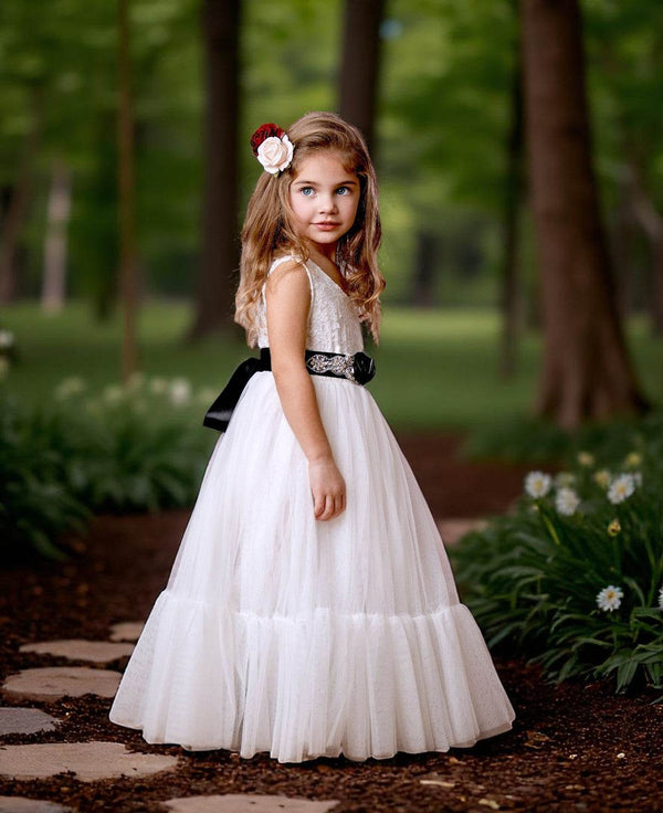 White Sleeveless Mermaid Toddler Flower Girl Dress | Weddings & Events