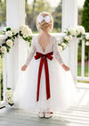 Classic White Long Sleeve Flower Girl Dress