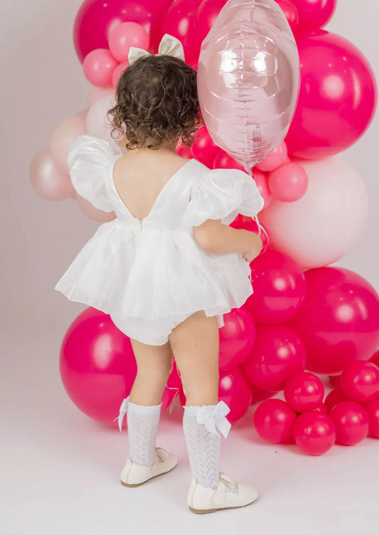 Snowdrop Kiss Romper || White