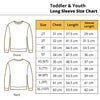 Toddler & Youth Long Sleeve Size Chart