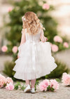 girls white ruffle flower girl dresses