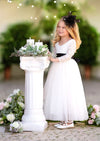 pretty white tulle flower girl dresses for toddlers