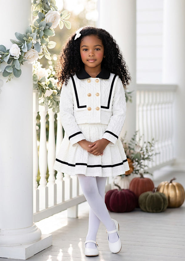 Girls 2 pc Button Skirt Set | Girls Fall Clothes & Outfits