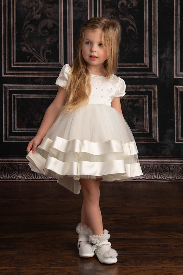 Amazon.com: HYGLJL Long Flower Girls White First Communion Dress  Long-Sleeve Dresses Wedding Ball Gowns: Clothing, Shoes & Jewelry