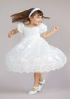 white lace baptism dress for girls