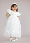 White lace girls 1st communion dress