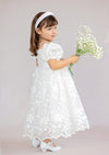 Grace Sweetheart Lace Baptism Flower Girl Dress || White
