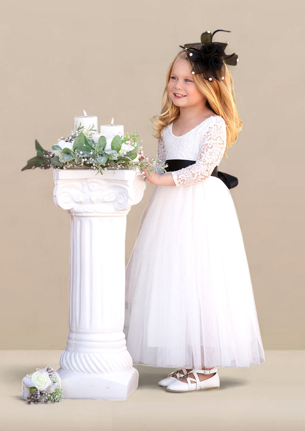 Classic White flower girl Dresses