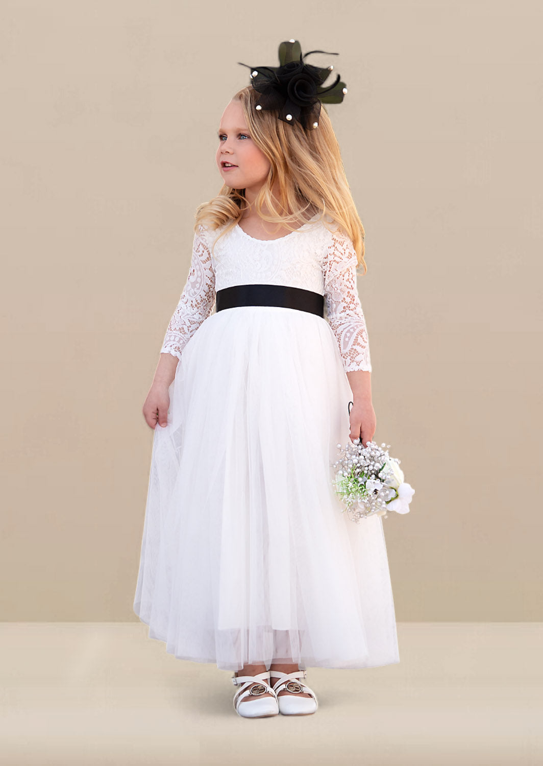 modern white flower girl dresses
