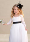 Black and white flower girl dresses