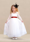 flower girl dress with sash