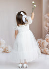 Victoria Sweetheart Baptism Flower Girl Dress || White