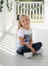 Wild Child Tee & Navy Faux Leather Trousers Set | Girls Outfits