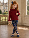 Wild Rose Cotton Leggings | Girls Floral Print Leggings