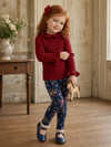 Wild Rose Cotton Leggings | Girls Floral Print Leggings