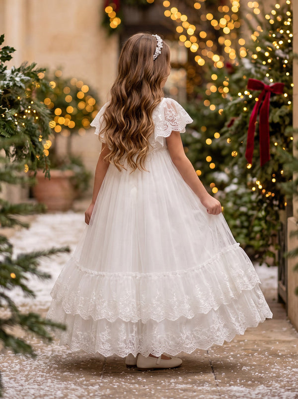White Lace Special Occasion Dress for Girls | Flower Girl Dresses