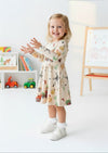 Winter Tractor Tree Farm Toddler Christmas Twirl Dress - Twirl Dresses
