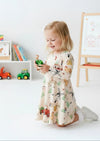 Winter Tractor Tree Farm Toddler Christmas Twirl Dress - Twirl Dresses