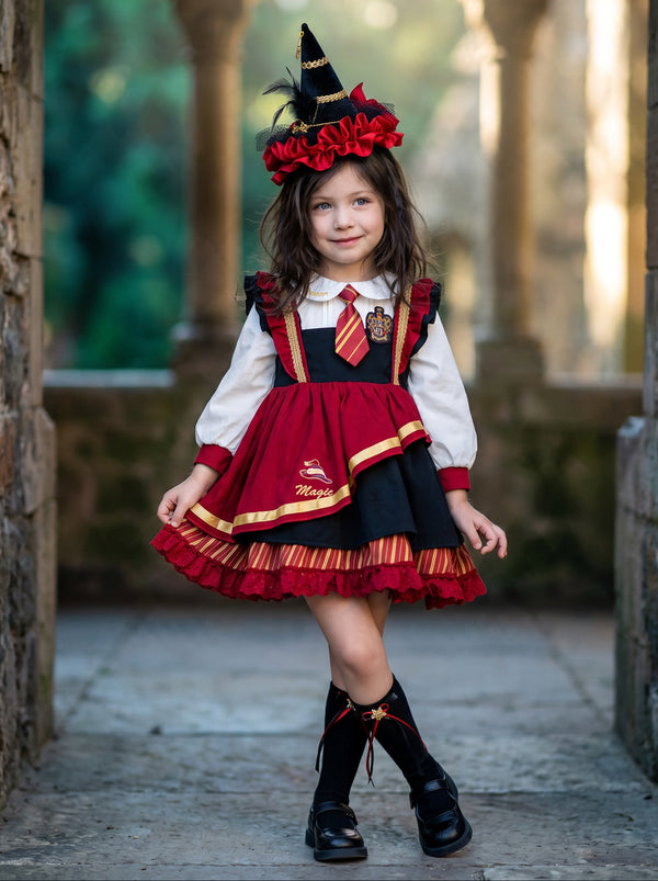 Wizard Costume for Girls | Harry Potter Inspired Kids Wizard Costume Dress