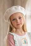 Classic French Wool Beret in White | Girls Hats