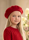 Classic French Wool Beret in Red | Girls Hats