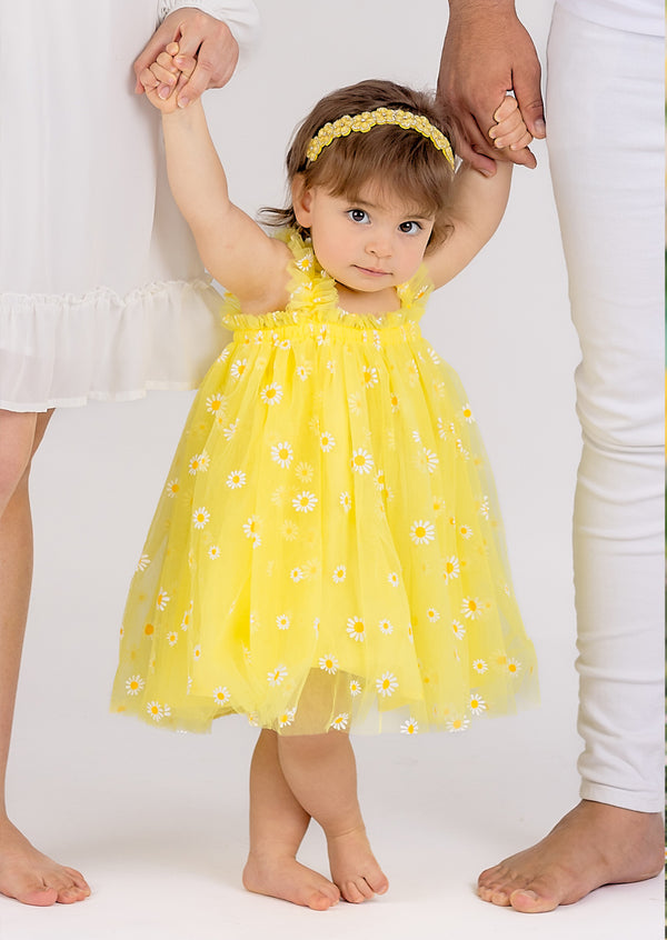 Yellow Baby Girl Birthday Tutu Dress