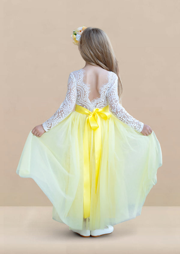 Yellow Flower Girl Dresses