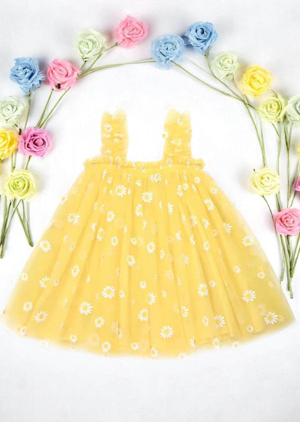 Yellow Baby Girl Birthday Tutu Dress