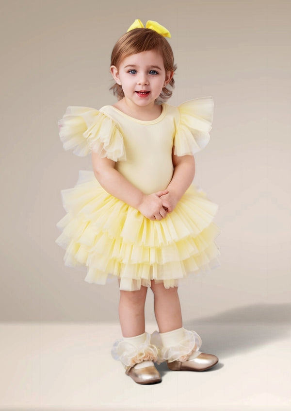 Belle Toddler Tutu Dress in Yellow