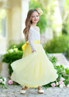 light yellow flower girl dresses