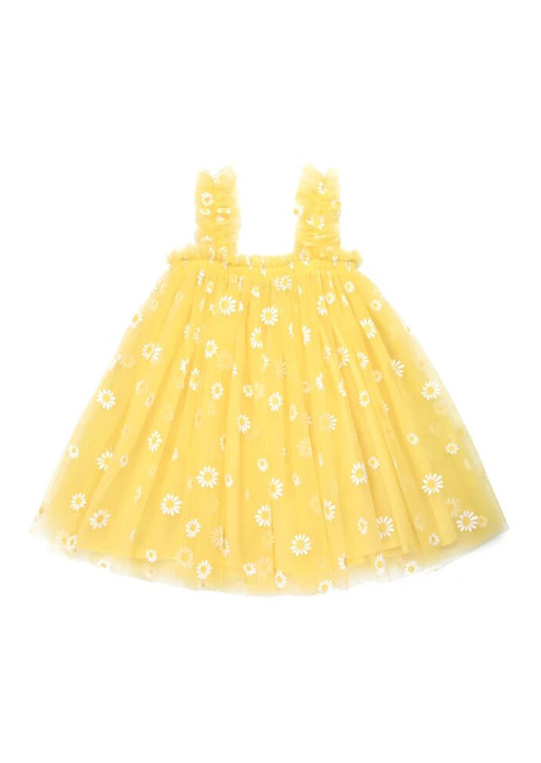 baby toddler yellow daisy tutu dress