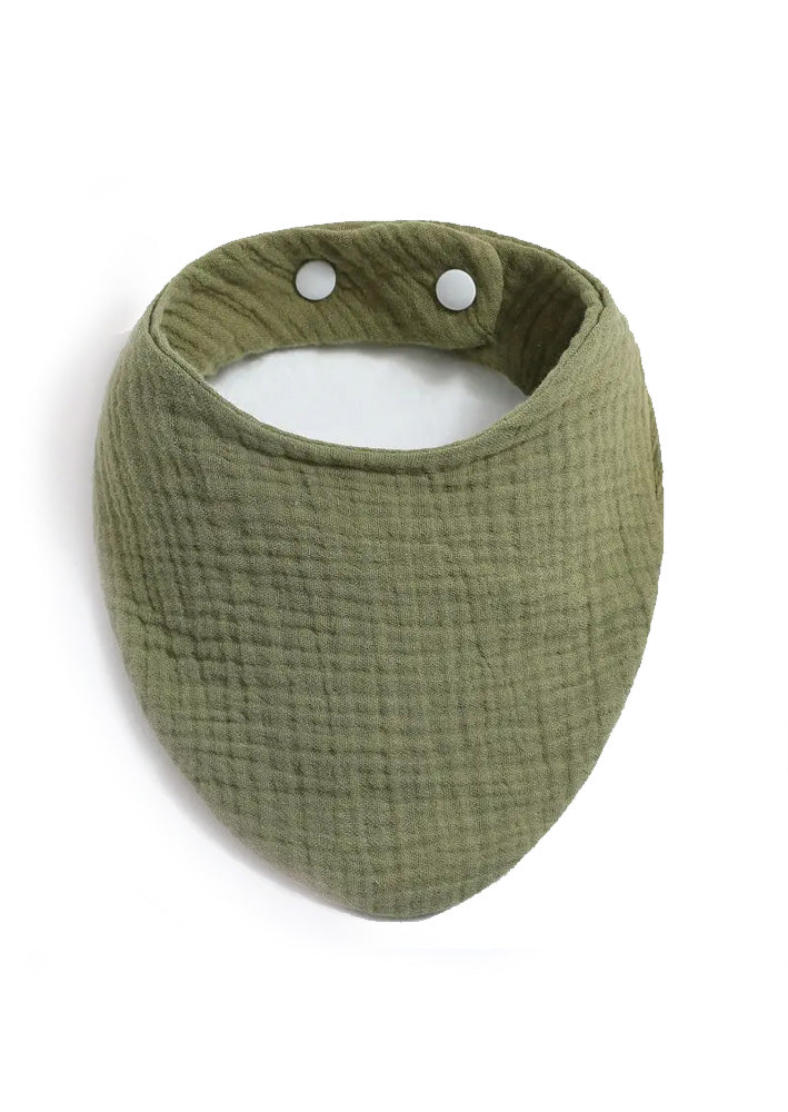 triangle baby bib olive