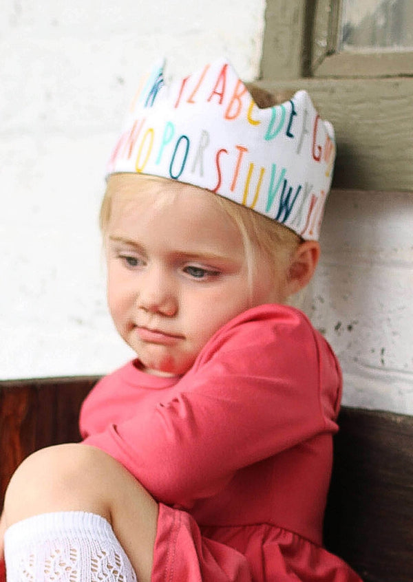 Alphabet Fabric Birthday Crown - 