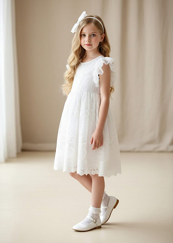 Amber White Lace Dress - 